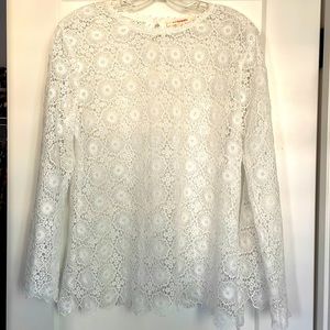 Never worn, white lace long sleeve shirt